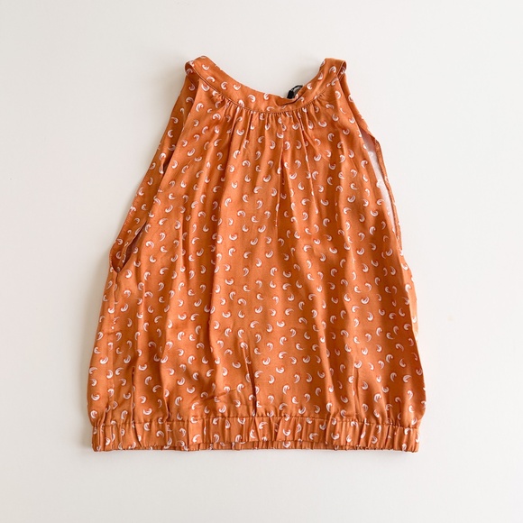 Rodebjer designer sleeveless halter pattern bubble hem blouse NWT size med - Picture 8 of 8